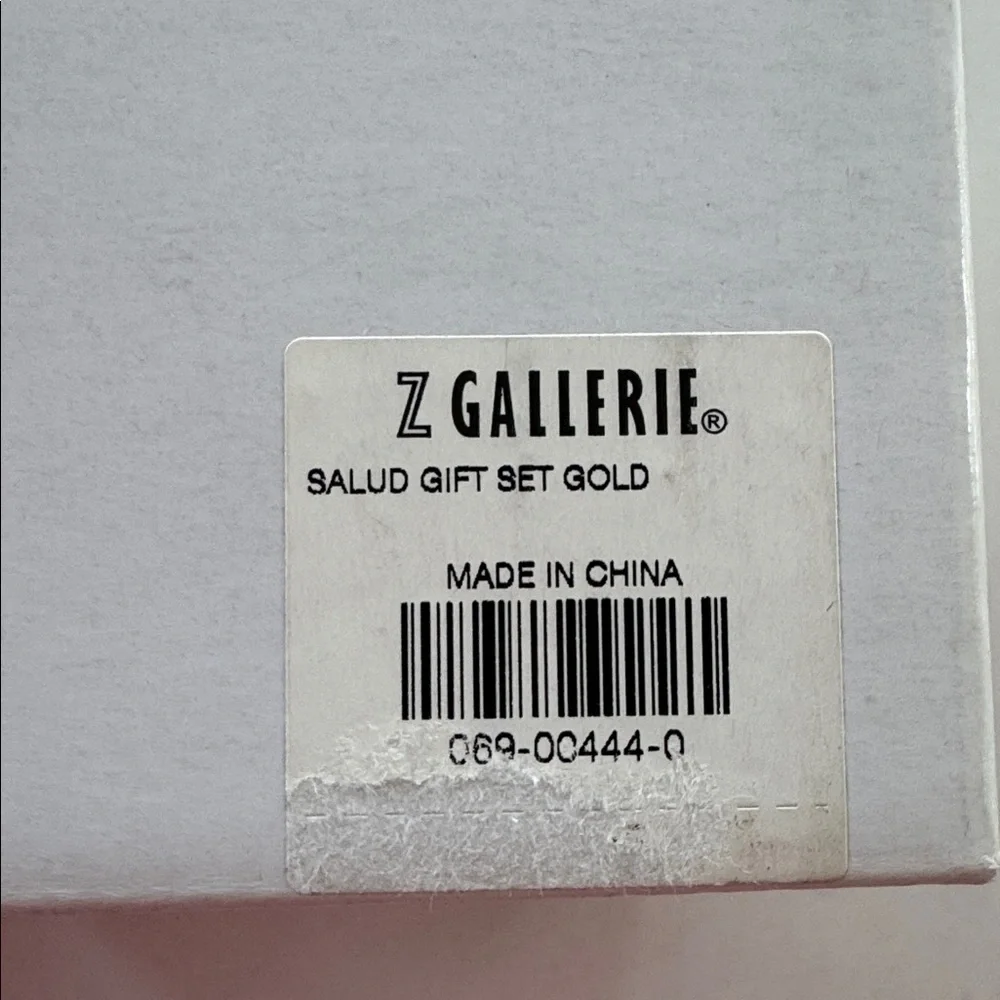Z Gallerie Salud Gold Toasting Set NWT
